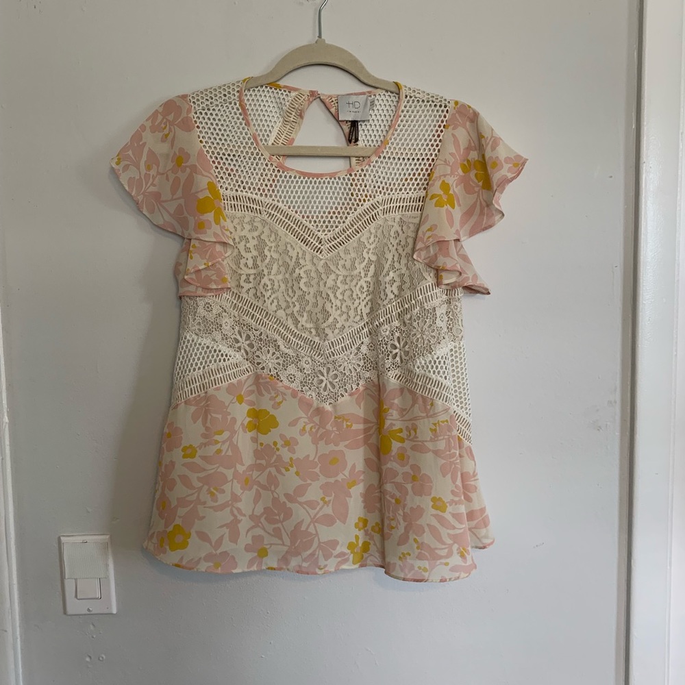 Hd In Paris Lace Ruffle Top